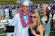 Alexis Bellino and her son at his highschool graduation.