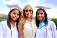 Gizelle Bryant with her daughters, Angel and Adore Bryant at their high school graduation.