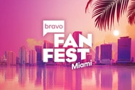 The Bravo Fan Fest Miami logo overlaid onto the Miami skyline.