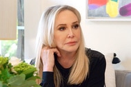Shannon Beador sitting in her living room with her daughters