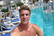 Shep Rose at a pool on his vacation in Italy