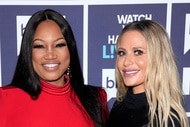 Garcelle Beauvais and Dorit Kemsley posing together at the Watch What Happens Live clubhouse in New York City.