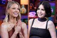 Split of Ariana Madix and Lily Collins both as guests at Watch What Happens Live