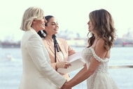 Captain Sandy and Leah Shafer during their wedding ceremony.