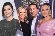 A split of Heather Dubrow, Tamra Judge, Jennifer Pedranti, and Ryan Boyajian.