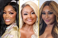 A split of Porsha Williams, Phaedra Parks, and Cynthia Bailey.