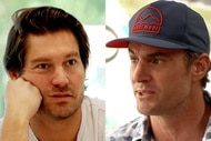 Split of Craig Conover wearing a tee shirt and Shep Rose wearing a baseball cap