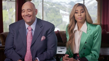 Mary Cosby and Robert Cosby Sr. sitting together.