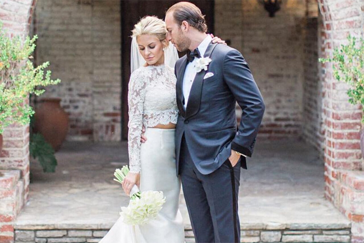 Morgan stewart outlet wedding dress