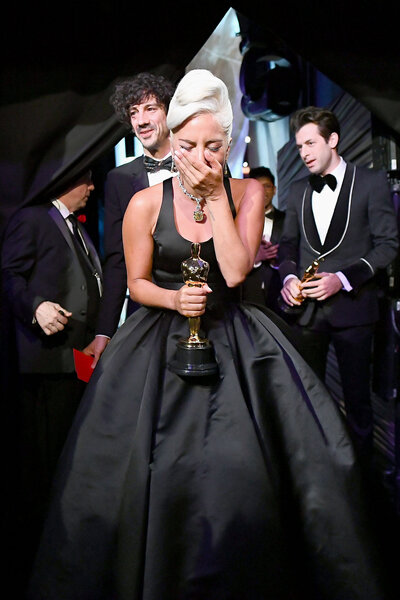 Lady Gaga Wore Project Runway Judge Brandon Maxwell's Dress 2019 Oscars