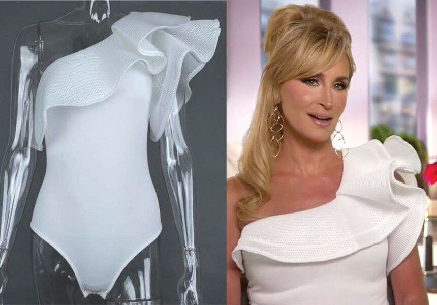 sonja morgan ruffle bodysuit