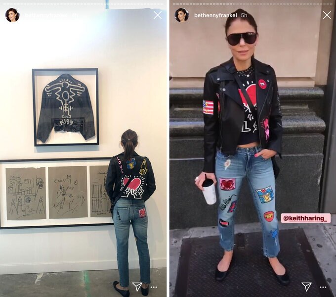 Bethenny Frankel Wears Keith Haring x Alice and Olivia in NYC