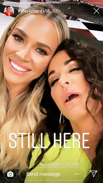 Kyle Richards and Teddi Mellencamp Arroyave at the RHOBH Season 9 Reunion