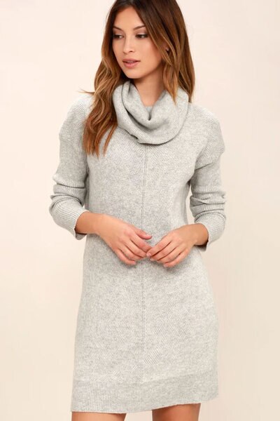 Light grey 2024 sweater dress