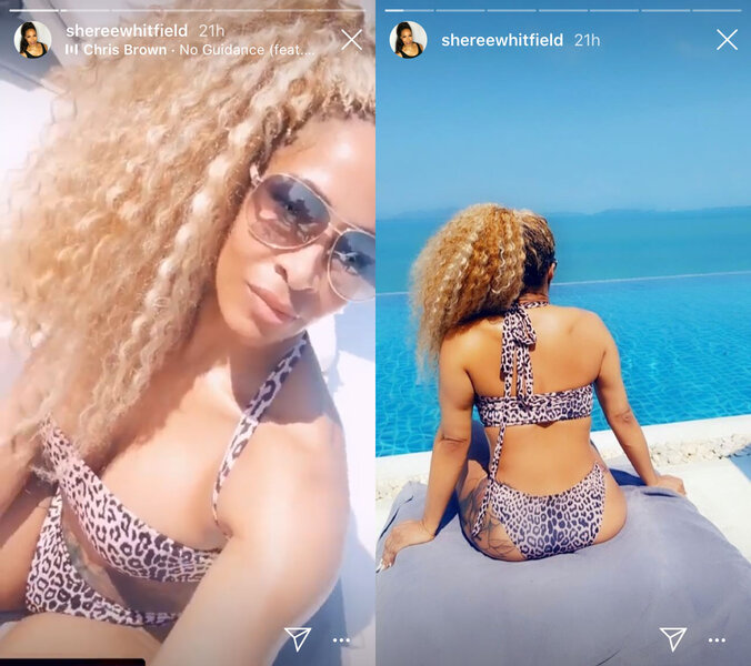 Shere Whitfield Shows Stomach Tattoo in Bikini The Daily Dish