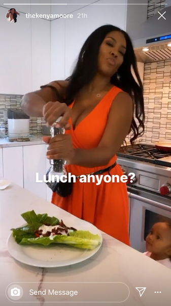 Kenya Moore Orange Dress