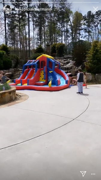 Kim Zolciak Biermann Backyard Bounce House