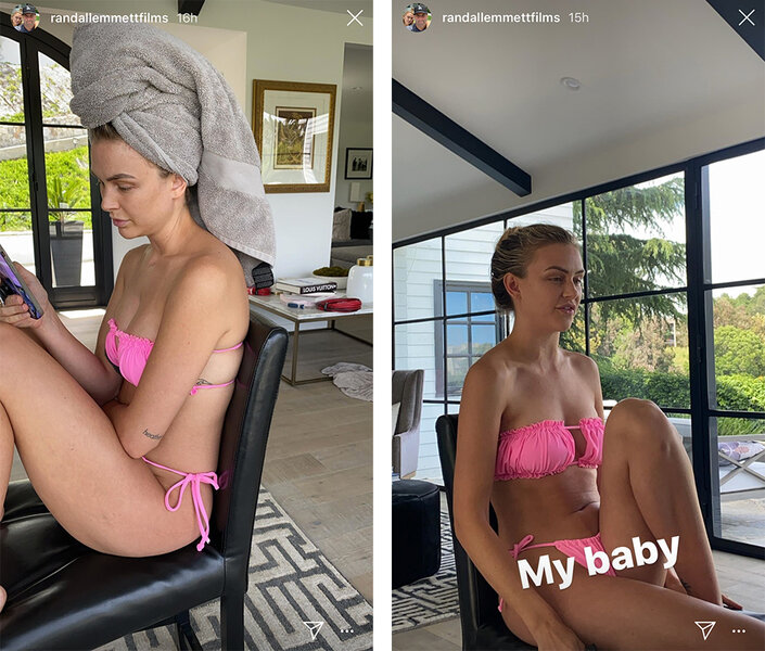 Lala Kent Wears Sexy Skimpy Bright Pink Bikini Swimsuit The