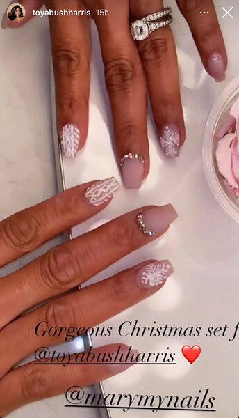 Toya Bush Harris Holiday Nails 1