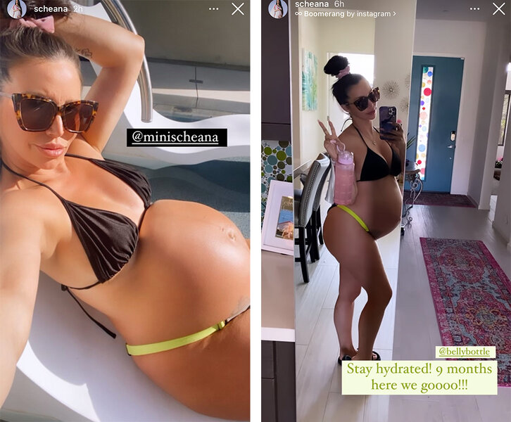 Pregnant Scheana Shay s 9 Month Baby Bump in String Bikini The