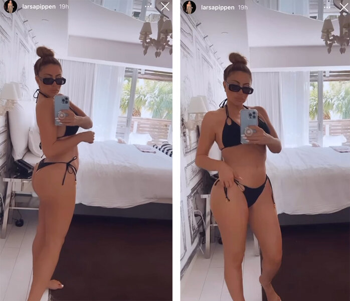 Larsa Pippen Wears Cheeky Luli Fama Black Bikini The Daily Dish