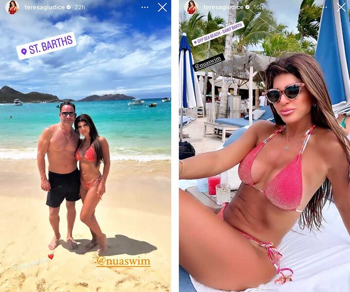 Teresa Giudice Wears Pink Bikini on Vacation in St. Barts Photos