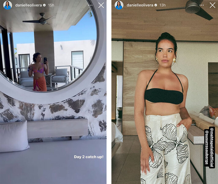 Danielle Olivera Wears Two Bikinis on Vacation Photos The Daily