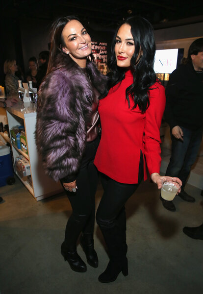 Lisa Barlow and Brie Bella attend a Nikki and Brie Bella together at Park City Utal