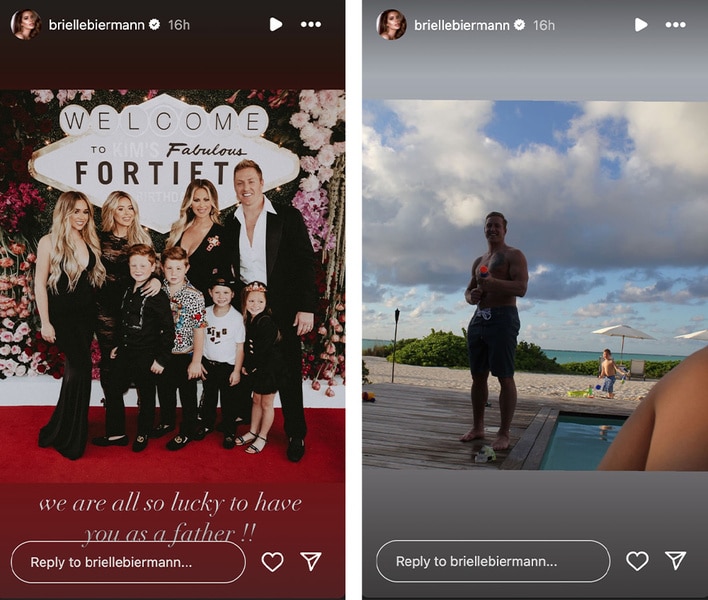 Brielle Biermann of Don't Be Tardy posts Kroy Biermann on her Instagram story.