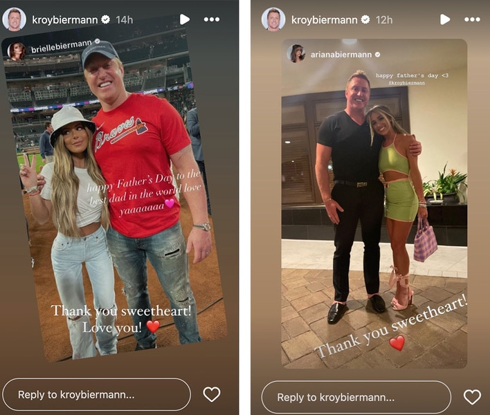 Kroy Biermann of Don't Be Tardy posts his daughters on his Instagram story.