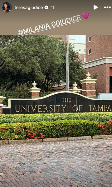 Milania Giudice arriving at the University of Tampa.