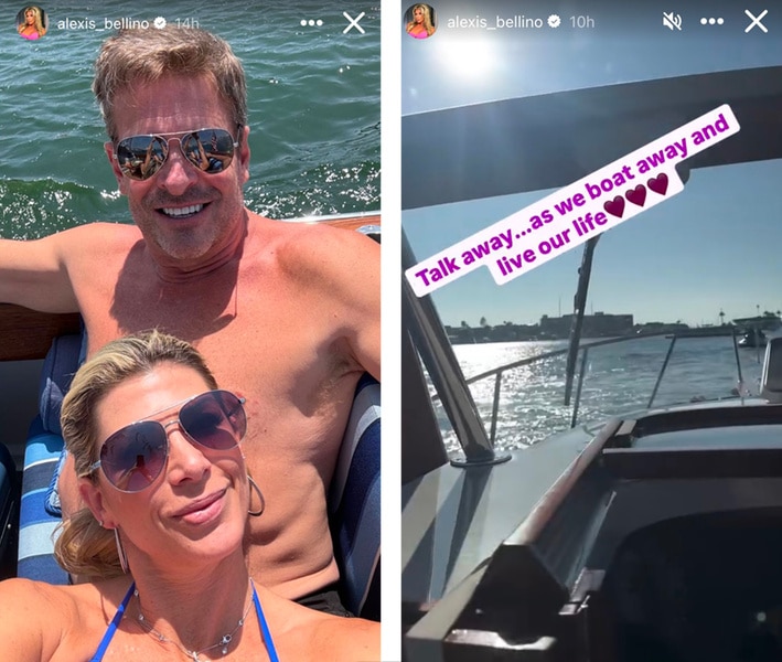 Alexis Bellino posts to her instagram sitting with John Janssen on his boat together