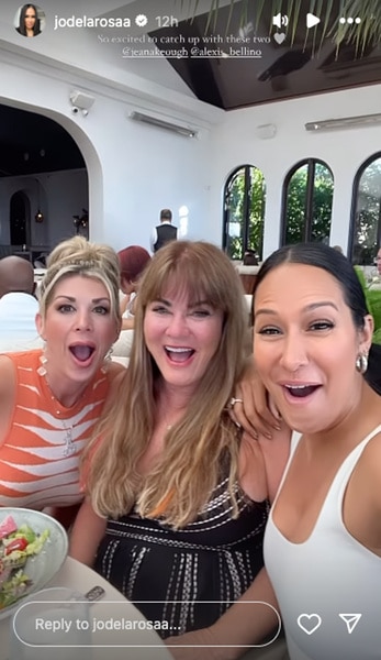 Jo De La Rosa, Jeana Keough, and Alexis Bellino at lunch together.