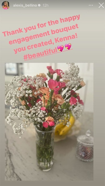 A vase with flowers that Alexis Bellino received from her daughter, Mackenna.