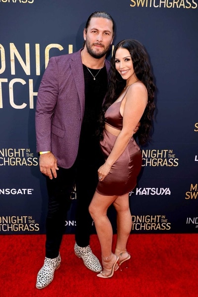 Scheana Marie and Brock Davies on the red carpet of "Midnight in the Switchgrass"