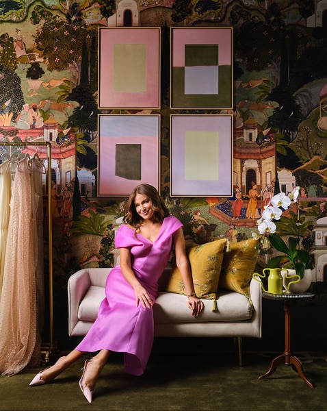 Brynn Whitfield sitting in the dressing room of her New York City apartment.