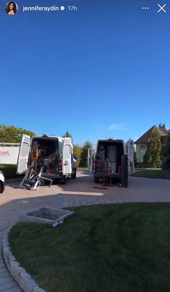 The driveway of Jennifer Aydin's home.