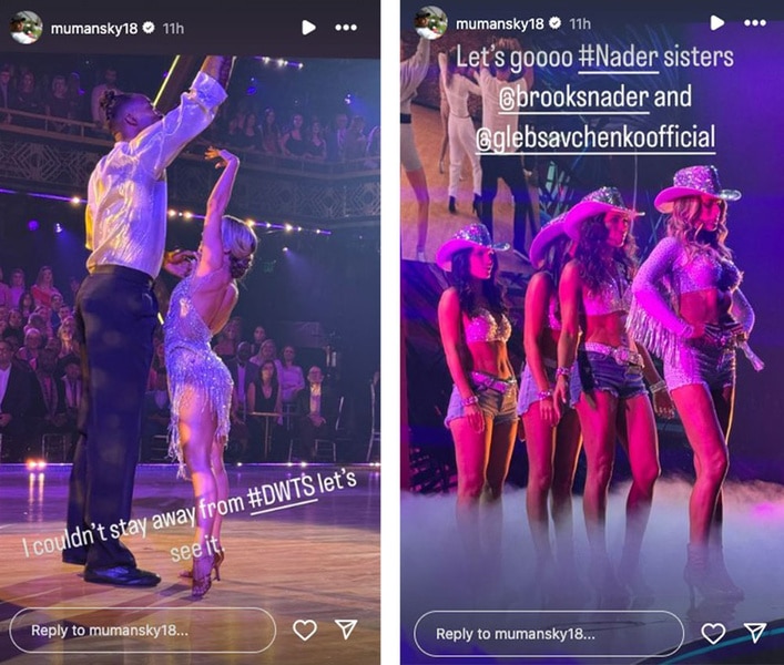 A series of images from DWTS of dancers dancing. Mauricio Umansky DWTS