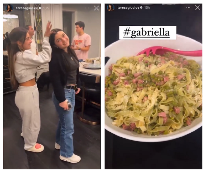 RHONJ Teresa Giudice cooks for Gabriella Giudice