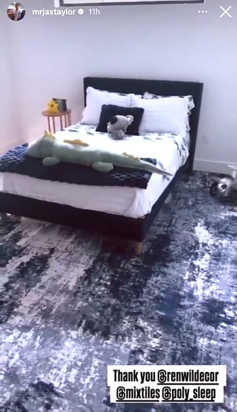 Jax Taylor's bed in his new apartment