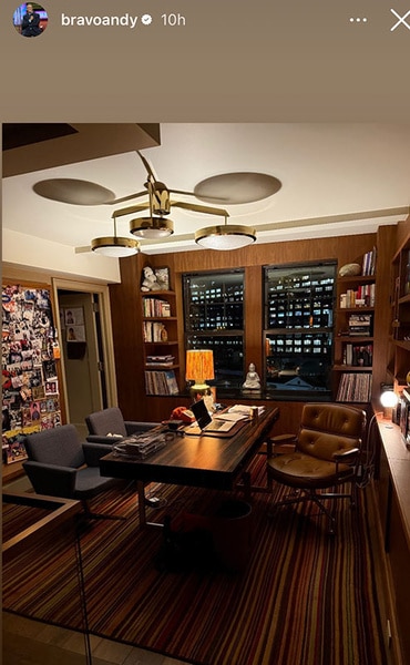 Andy Cohen shows his home office.