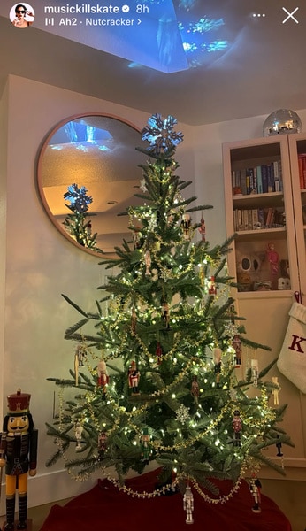 Katie Maloney's Christmas Tree decorated in her living room