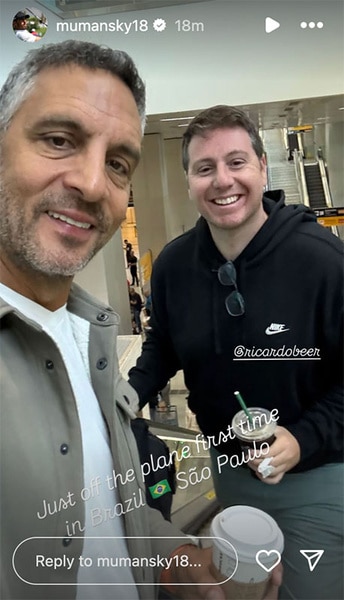 Mauricio Umansky arriving in Sao Paulo, Brazil.