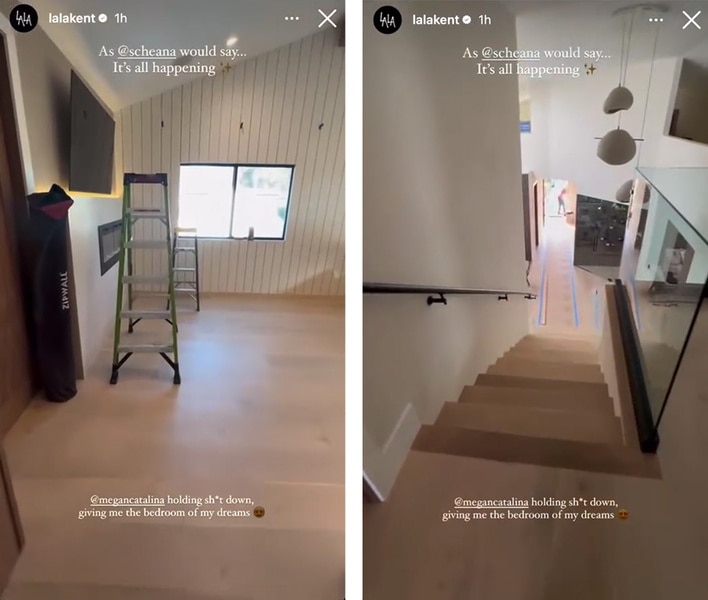 Lala Kent posts about her house renovations on her Instagram story.