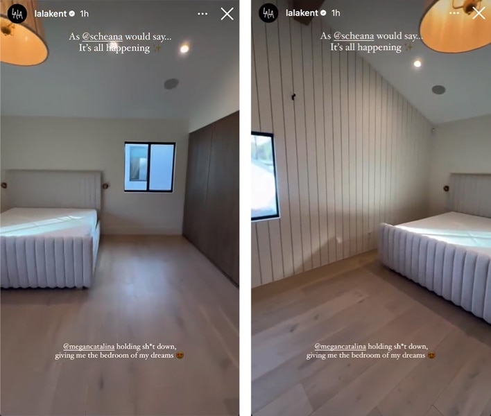 Lala Kent posts about her house renovations on her Instagram story.