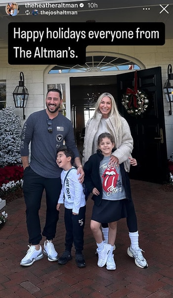 Josh Altman, Heather Altman, Ace Altman, and Lexi Altman smiling together outdoors.