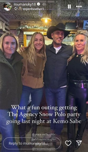 Mauricio Umansky and his team at The Agency posing at Kemo Sabe in Aspen.