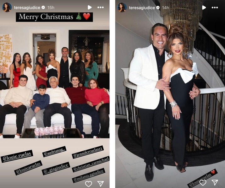 Teresa Giudice posts her family and her and Louis on Christmas to her Social Media