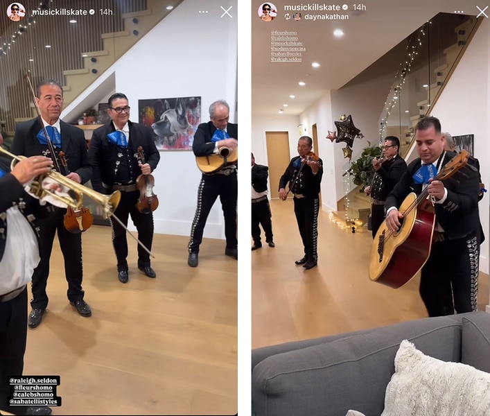 A series of Mariachi playing music at Katie Maloney's NYE party