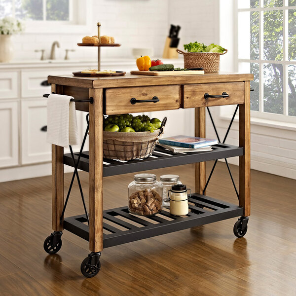 Simple utilitarian kitchen cart for extra counter space : r/woodworking